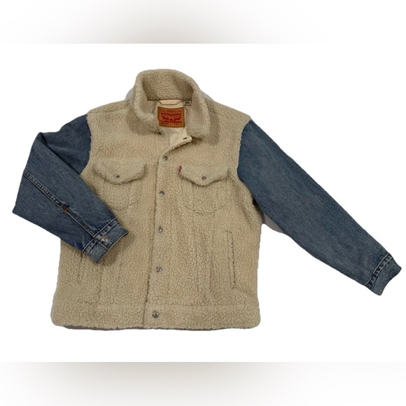 Levi's mens Hybrid Relaxed Cozy Trucker size Small (read description) - Picture 2 of 10